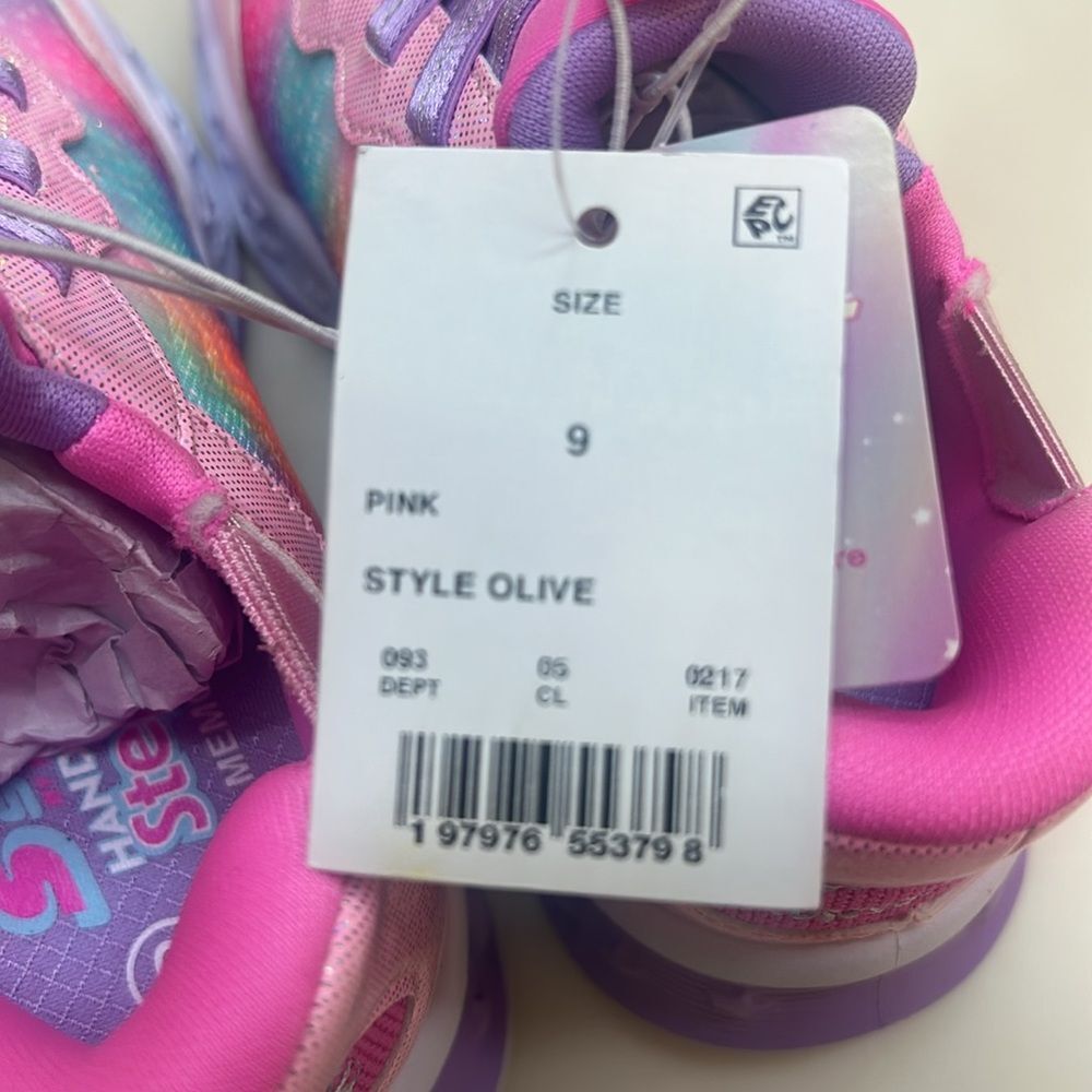 Skechers Kids' Star Light-Up Sneakers - Purple and Pink, NWT size 9 - Picture 5 of 7